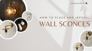 How to Place and Install Wall Sconces
At Whispering Homes, we understand the allure of wall sconces. These elegant fixtures not only illuminate your space but also add a touch of sophistication to any room. However, the key to truly elevating your interior design lies in the placement and installation of these fixtures. In this comprehensive guide, we'll explore How to Place and Install wall lights to achieve optimal aesthetic appeal and functionality in your home.

Choosing the Perfect Location
Selecting the ideal location for your wall sconces is paramount to enhancing the ambiance of your space. Begin by assessing the room's layout and identifying areas that could benefit from additional lighting or accentuation. Consider factors such as:
1. Wall Height and Proportion
Wall lights should be positioned at eye level to ensure optimal illumination and visual appeal. Take into account the height of your walls and the scale of the fixtures to achieve a balanced composition.
2. Functionality and Purpose
Determine the primary function of the sconces – whether it's to provide task lighting for reading nooks, ambient lighting for hallways, or accent lighting to highlight artwork or architectural features.
3. Symmetry and Balance
For a cohesive look, strive for symmetry when placing decorative wall lights. Consider the overall design scheme of the room and aim to create visual balance by positioning the fixtures evenly on either side of focal points such as mirrors, doorways, or fireplace mantels.

Installation Guidelines
Once you've identified the perfect location for your decorative wall lights, it's time to proceed with the installation process. Follow these step-by-step guidelines to ensure a seamless and professional installation:
1. Gather Your Tools and Materials
Before beginning the installation, gather all the necessary tools and materials, including:
Wall sconces
Mounting hardware (anchors, screws, etc.)
Screwdriver or drill
Wire strippers
Electrical tape
Voltage tester
Ladder or step stool
2. Turn Off Power
Safety should always be a top priority when working with electricity. Before handling any wiring or fixtures, turn off the power supply to the designated circuit at the main electrical panel.
3. Mark Mounting Locations
Using a pencil, mark the desired mounting locations on the wall, ensuring they align with your previously determined placement strategy. Use a level to ensure accuracy and precision.

4. Install Mounting Hardware
If necessary, drill pilot holes for the mounting hardware. Securely attach the mounting brackets or backplates to the wall using screws and anchors, ensuring they are level and flush against the surface.
5. Connect Wiring
Carefully follow the manufacturer's instructions to connect the wiring of the wall sconces to the electrical supply. Use wire strippers to expose the wire ends, twist them together securely, and cover them with electrical tape for insulation. Use a voltage tester to verify that the power is off before proceeding.
6. Attach Sconces to Mounting Hardware
Once the wiring is complete, carefully attach the wall hanging lights to the mounting hardware, ensuring they are level and securely fastened. Double-check the alignment and tighten any screws as needed.
7. Test Functionality
After installation, restore power to the circuit and test the functionality of the sconces. Ensure that they illuminate properly and adjust any settings or positioning as necessary to achieve the desired effect.
Final Touches and Considerations
With your wall sconces successfully installed, take the time to add some final touches to enhance their impact:
Bulb Selection: Choose bulbs that complement the style and ambiance of your space, whether it's warm, soft lighting for a cozy atmosphere or bright, white light for task-oriented areas.
Dimmer Switches: Consider installing dimmer switches to customize the intensity of your sconces and create different moods throughout the day.
Maintenance: Regularly clean and dust your wall sconces to maintain their appearance and functionality, ensuring they continue to shine bright for years to come.
At Whispering Homes, we understand the transformative power of wall sconces in elevating the ambiance and allure of any living space. By strategically placing and expertly installing these fixtures, you can infuse your home with a sense of elegance and sophistication that captivates the senses and delights the soul. Embrace the art of wall sconces placement and installation, and embark on a journey of illumination that transcends the ordinary and embraces the extraordinary.
