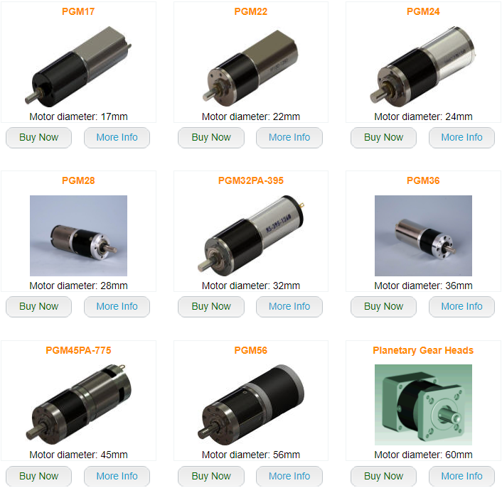 brush gear motors