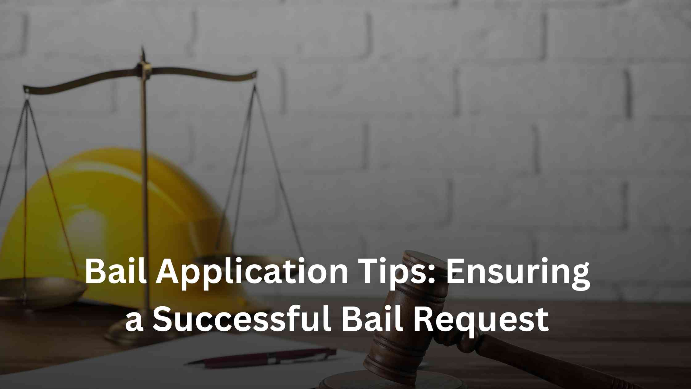 Bail Application Tips