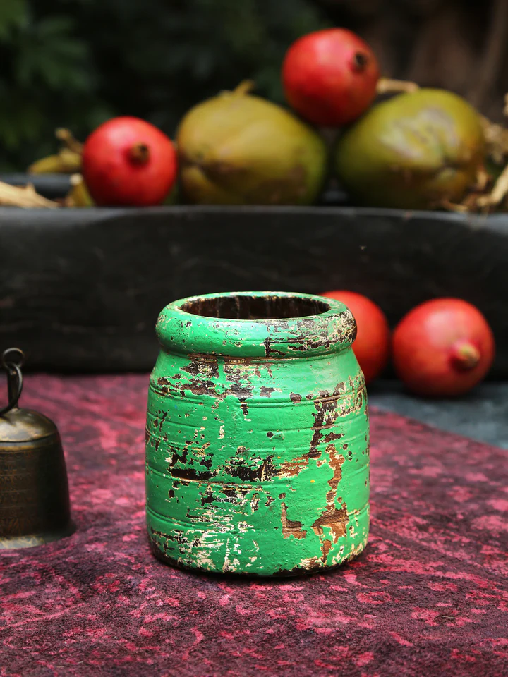 Vintage wooden vase